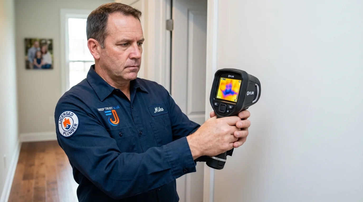 Thermal imaging leak detection by Johns Plumbing LLC in Cadiz